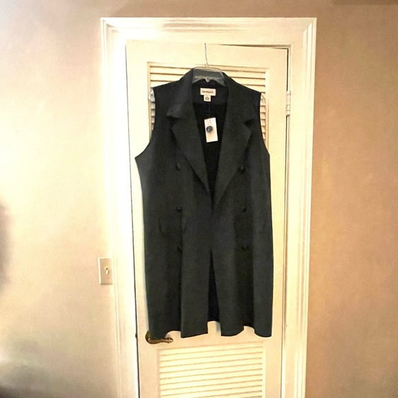 Gorgeous Long Cover Up Green Vest Suede Cloth Jacket - Picture 15 of 16